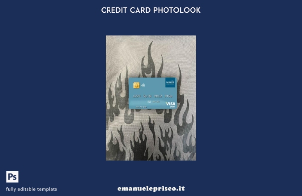 modello frontale photolook della carta di debito visto Togo Ecobank stile verifi